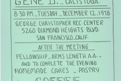 Diamond Heights 17th Anniversary 1978