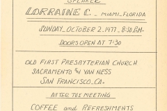 Friendly Circle Group 16th Anniversary. October 1977
